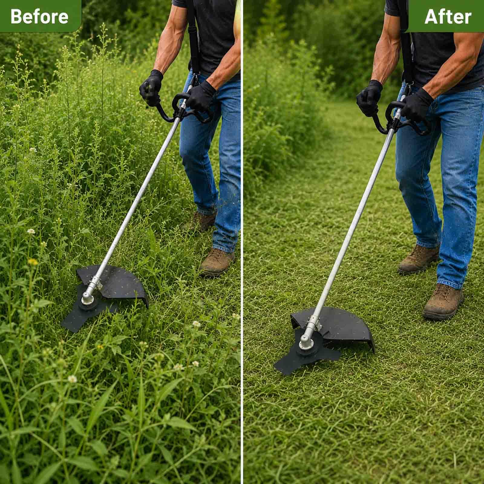 Lame 3 Dents en Acier Carbone pour Débroussailleuse pour Efco DS 3500 S, Lame de Rechange pour Herbes Épaisses, Mauvaises Herbes, Arbustes et Jardin