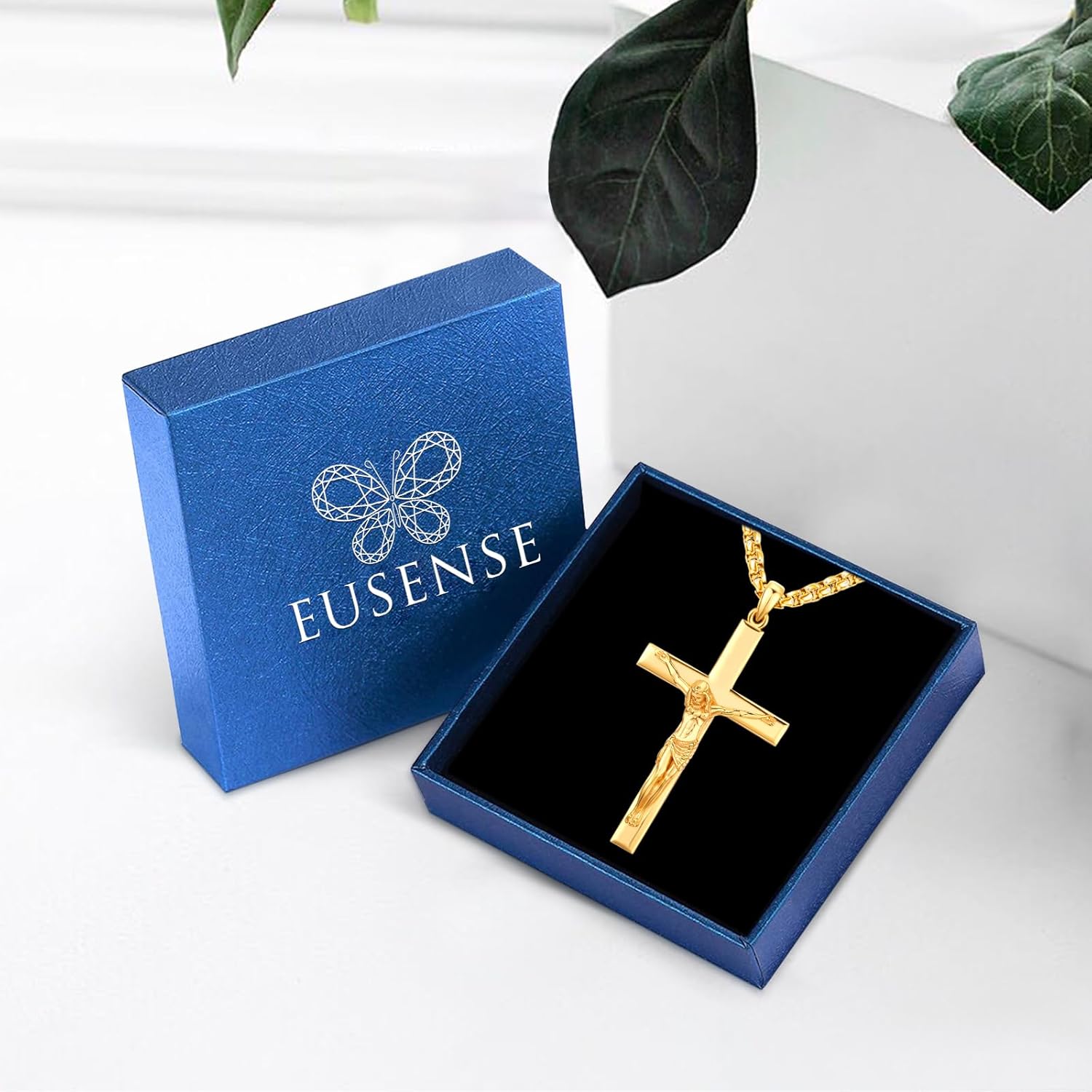 Eusense Cross Necklace for Women Men Crucifix Pendant Sterling Silver 925 Cruz De Caravaca Cross Jesus Crucifix Jewelry - Image 4