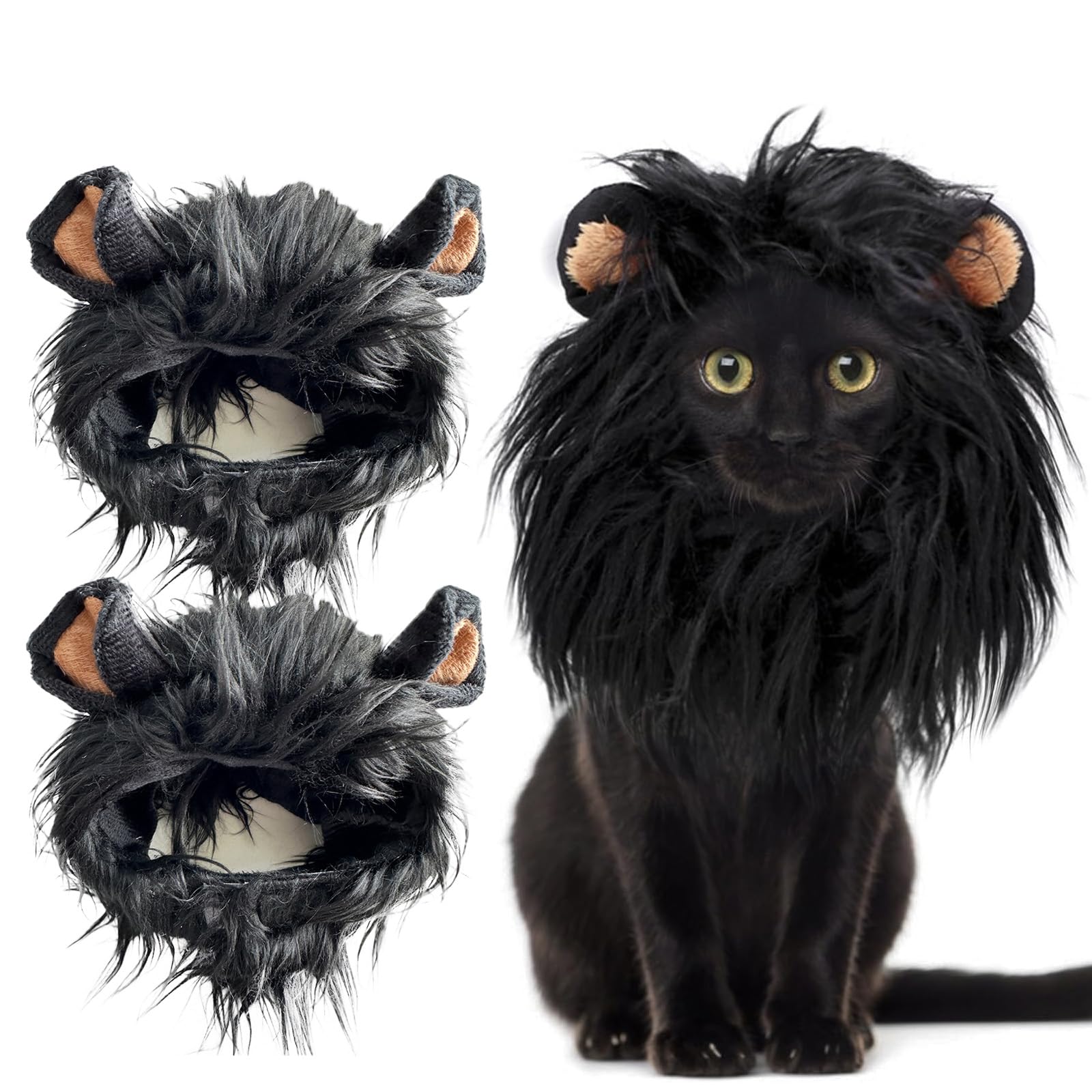 Pelucas de melena de león para gatos perfectas para fotos divertidas de Halloween y Navidad