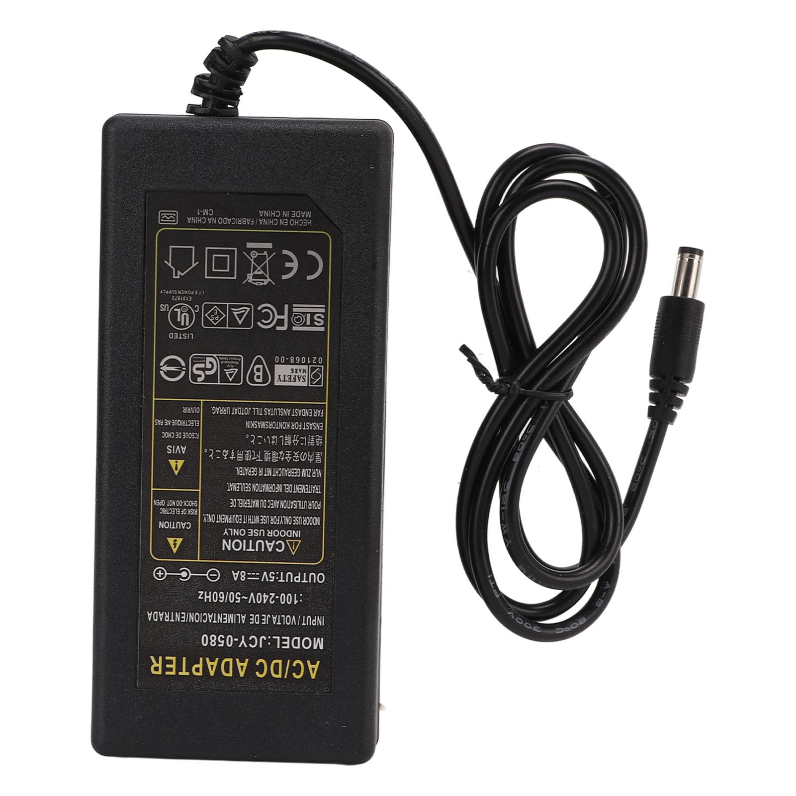 Zasilacz AC (100-240 V) na DC (5 V 8 A) Zasilacz Transformator Zasilający Regulator Ochrony Prądu do Kamery Bezpieczeństwa z Taśmą LED