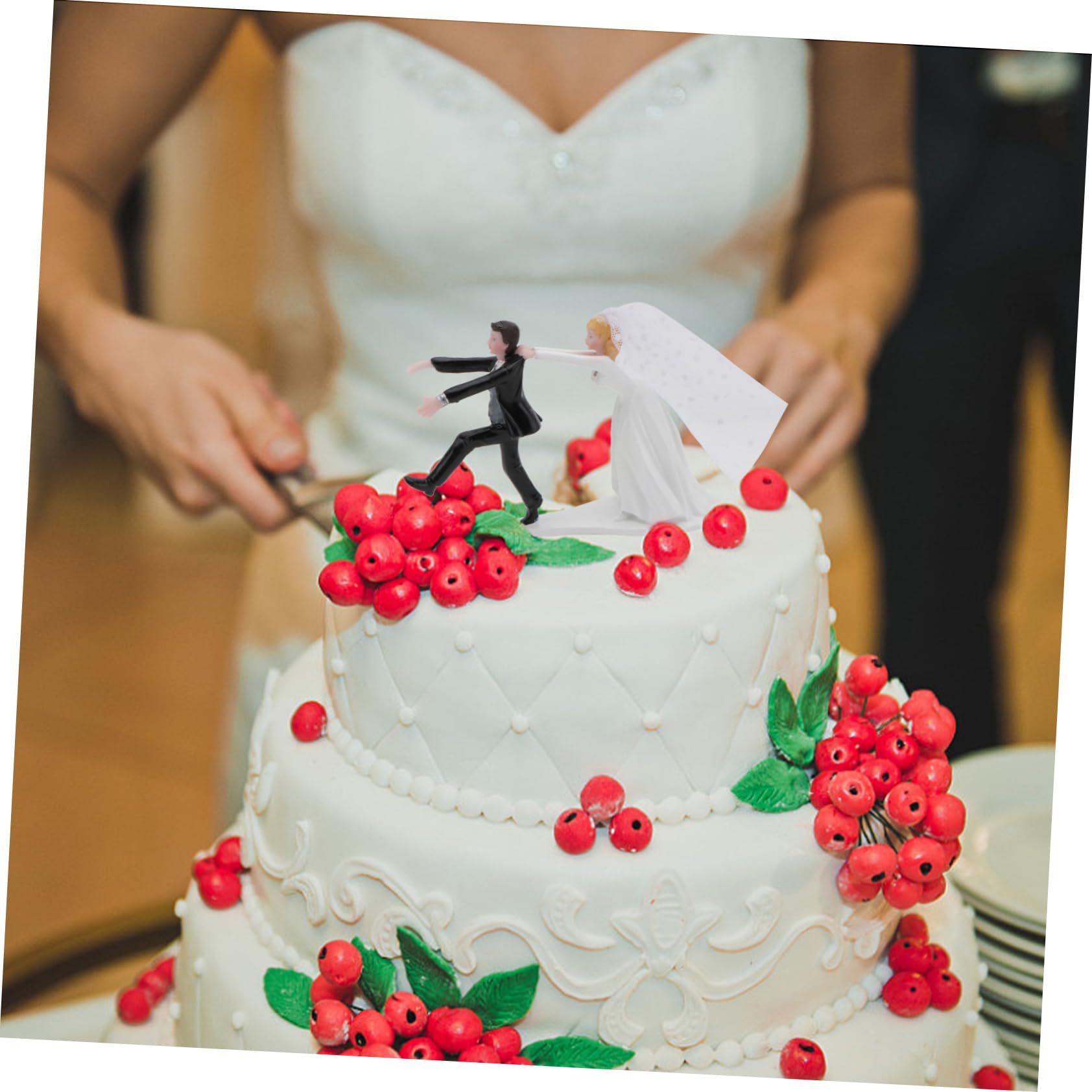 ABOOFAN Lot De 2 Décorations De Gâteau pour Fête De Mariage Décoration De Bureau Fournitures De Fête De Mariage