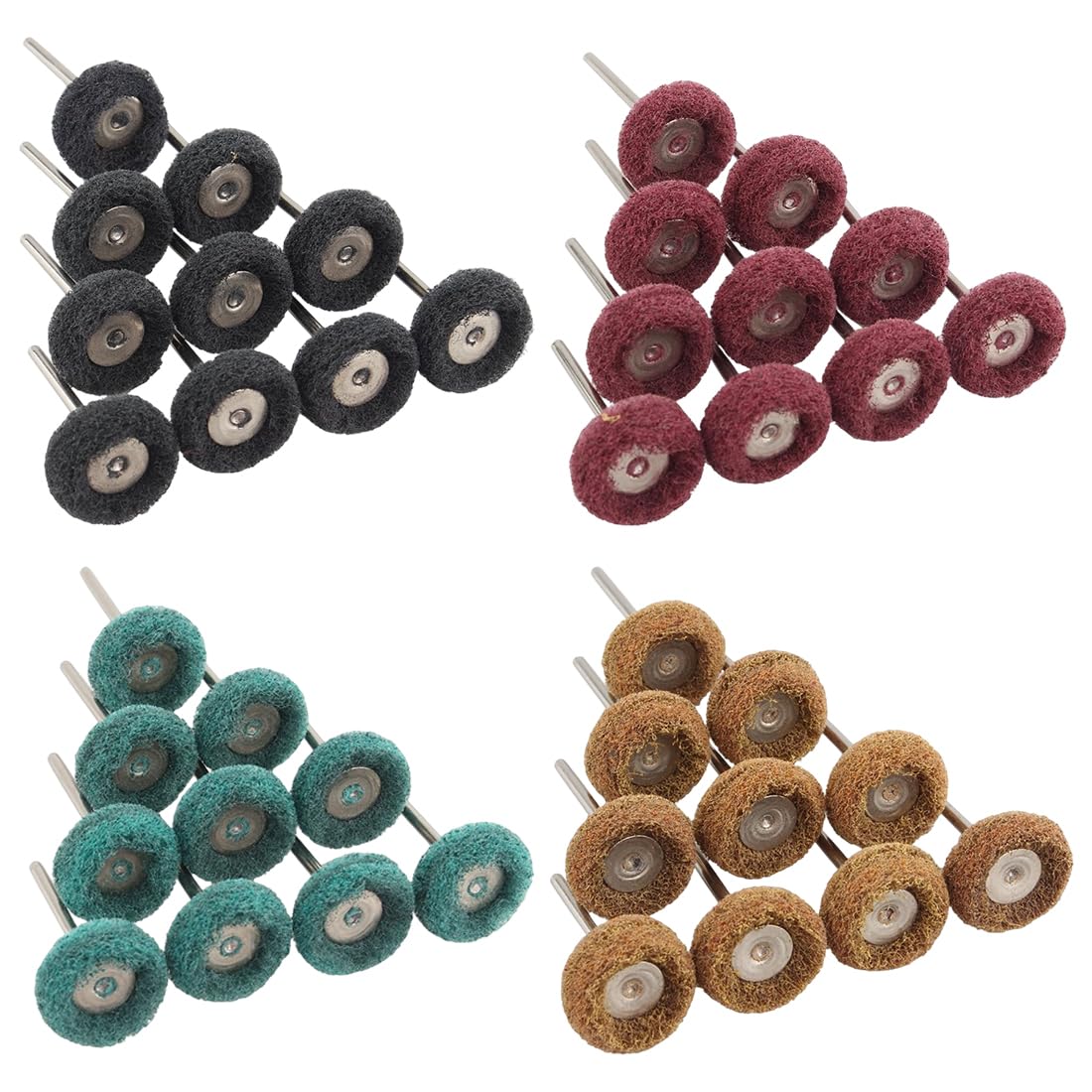 Mole Abrasive per Lucidatura Con Grana 80/150/240/400, Disco da 25mm, per Utensili Rotanti Dremel