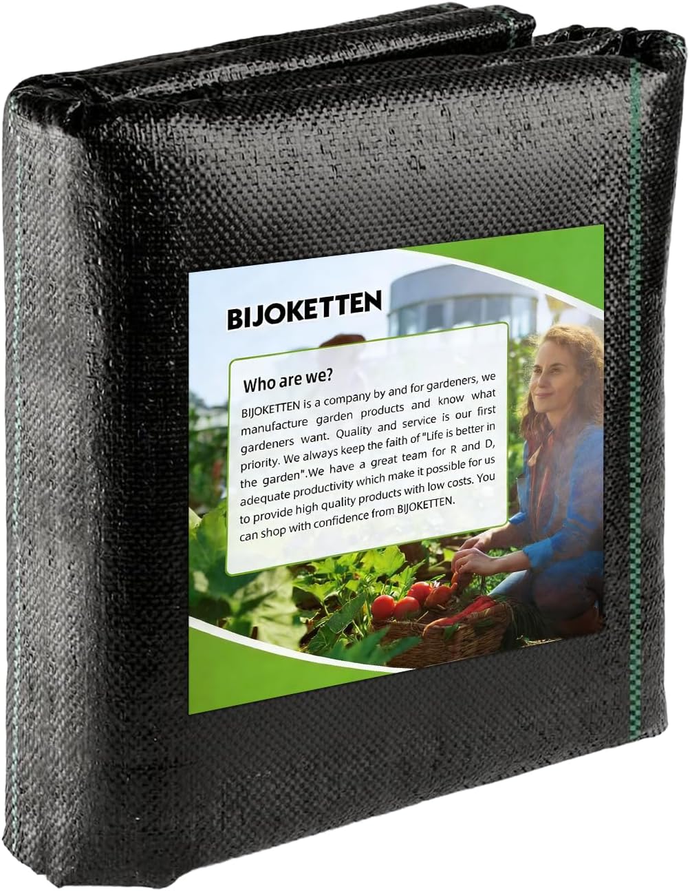 6FT x 50 FT Weed Barrier Fabric, Heavy Duty Landscape Fabric Woven Weed Blocker Ground Cover Durable Garden Bed Liner for Driveway, Orchard, Vegetable Garden, Greenhouse