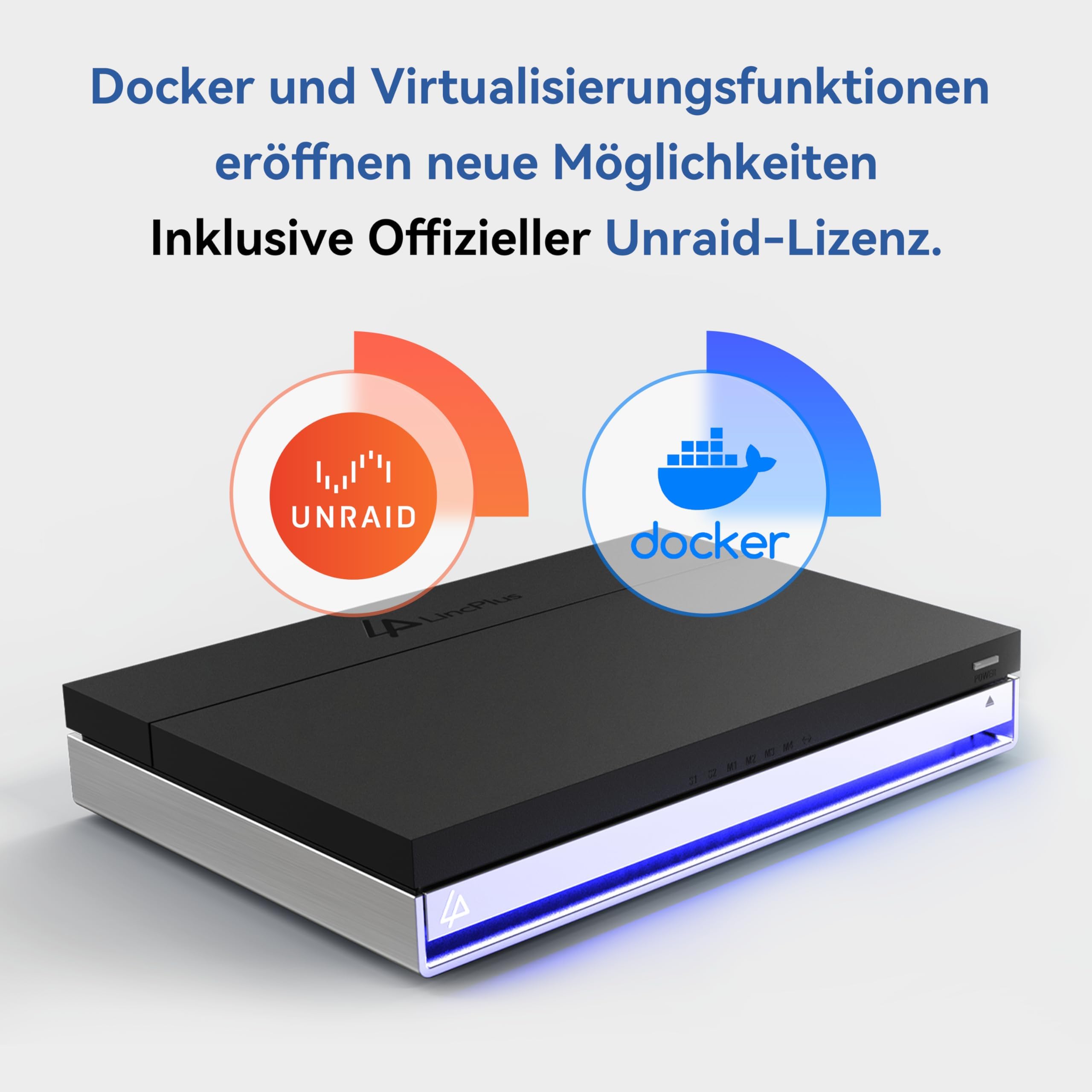 LincStation N2 6-Bay NAS-Server - Intel N100 Quad-Core, 16GB LPDDR5 RAM, 128GB eMMC, 10GbE, 2X SATA HDD + 4X M.2 NVMe SSD, inkl. Unraid Lizenz, Network Attached Storage (Diskless) (N2)