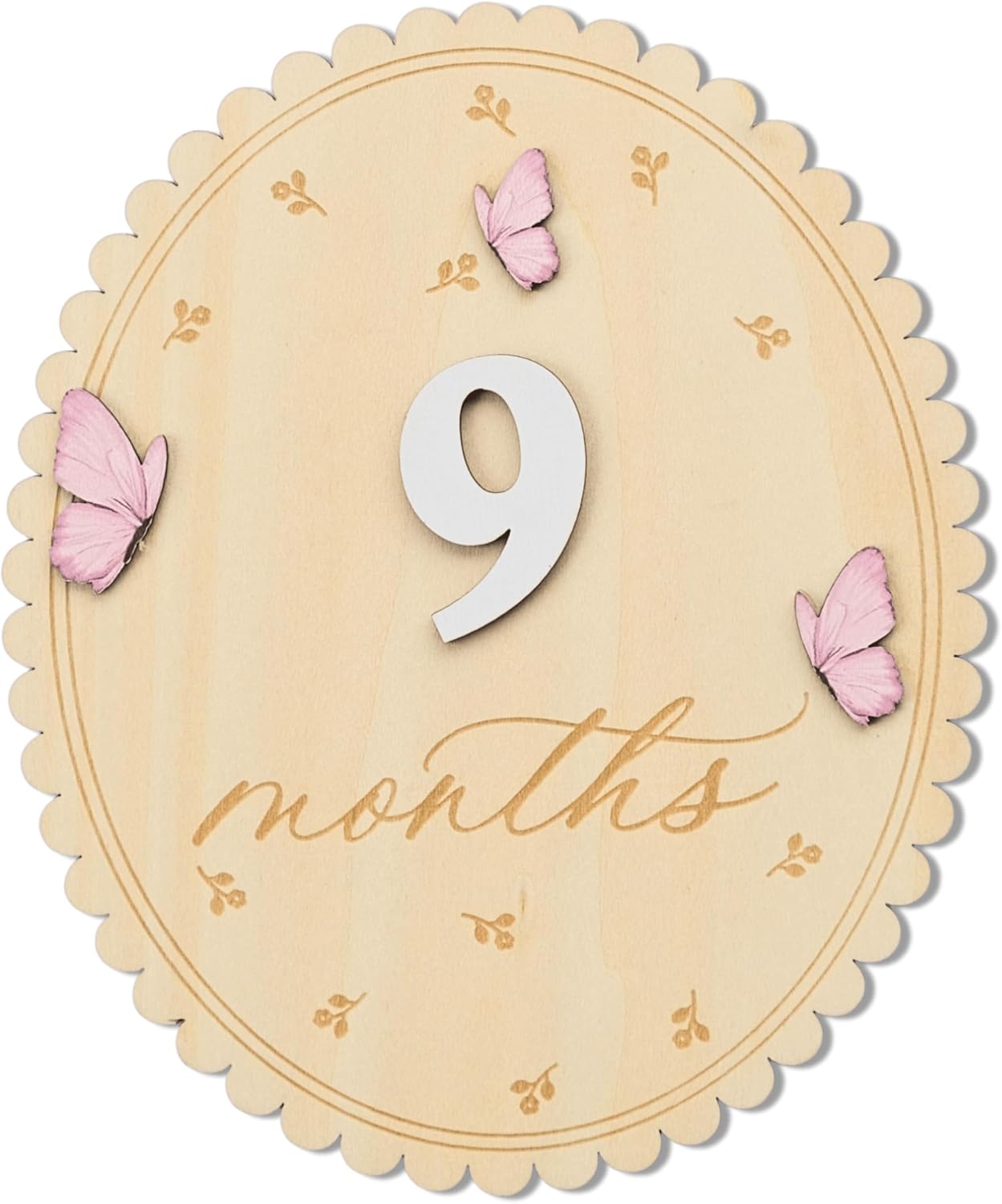Baby Girl Monthly Milestone Signs, 1-12 Monthly Baby Milestone Girl, Newborn Photography Props Double-Sided, Nursery Decor for Girls (M06)