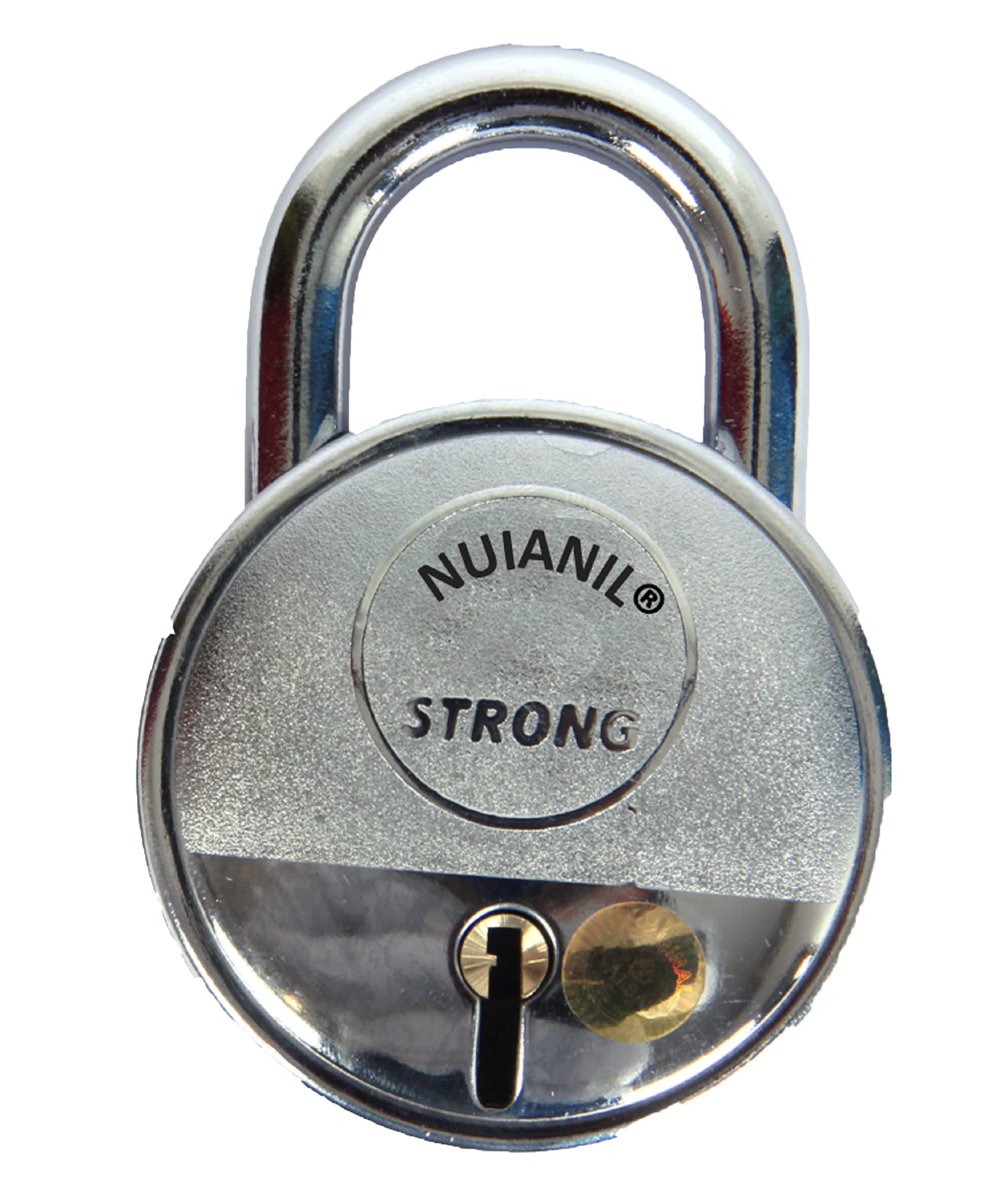 Steel keyed Padlock with 10 Original Keys “Pack of 1 with 10 Keychains”,Silver — Amazon image 6