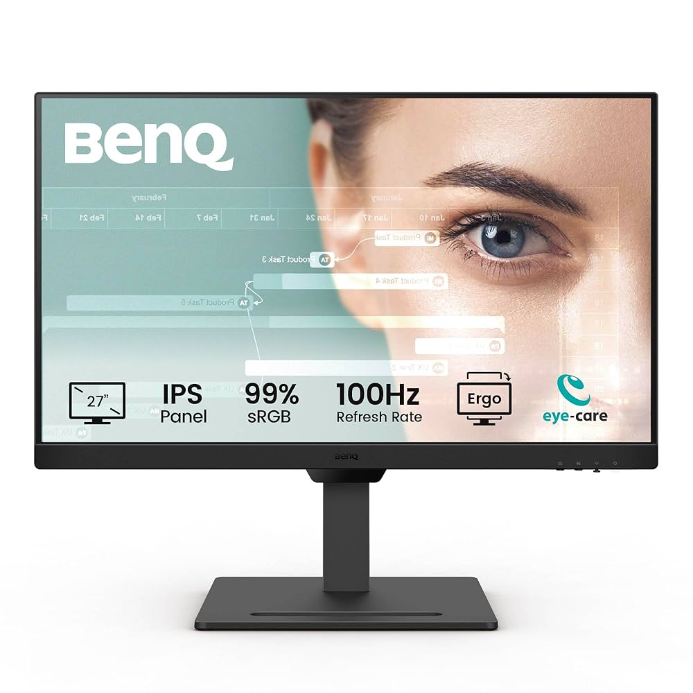 BENQ 27インチモニター(新品) BenQ、アイケアテクノロジーを搭載
