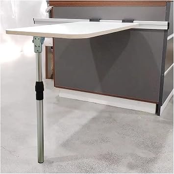 Folding Table Foldable Legs, Adjustable Height Stainless Steel Furniture Legs, for Kitchen Worktop, Camping Car RV Mobile Dining Table, with Screws 2PCS,Height48-81cm