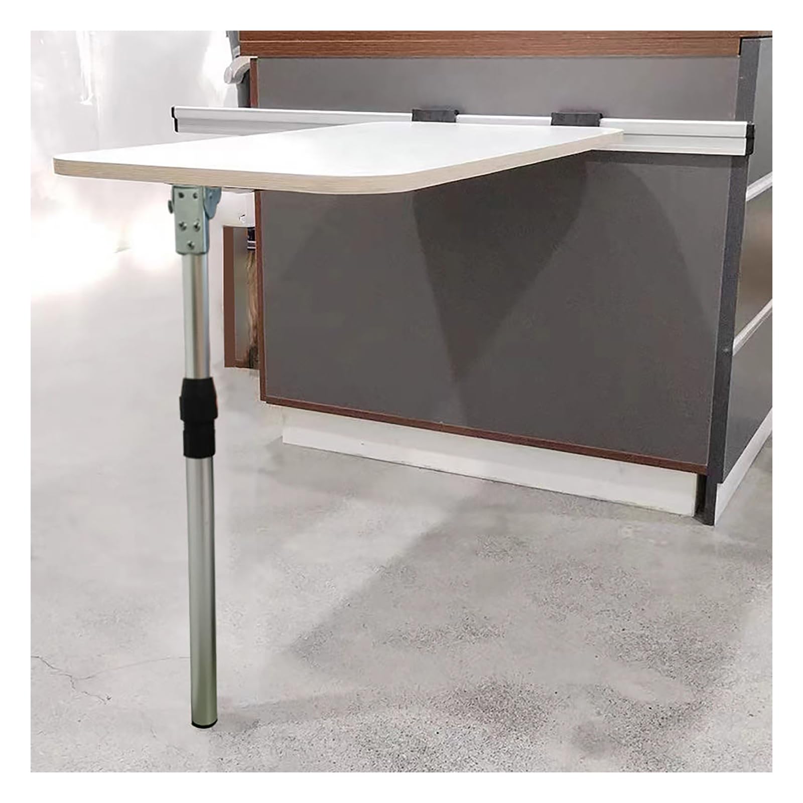 Tischbein klappbar, Klapptischbeine, höhenverstellbare Möbelbeine aus Edelstahl, für Küchenarbeitsplatten, Mobile Esstische für Wohnmobile, mit Schrauben (2PCS,Height:62-110cm)