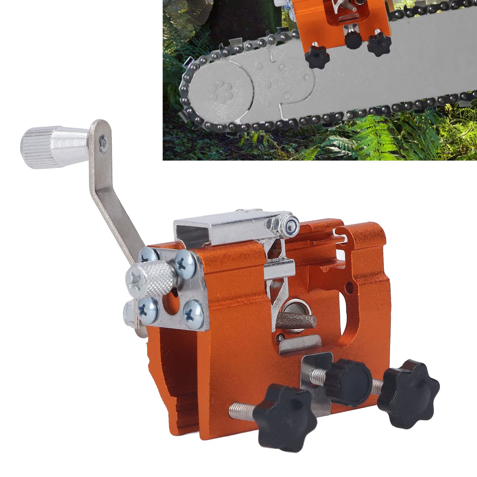 CHICIRIS Affilacatene Portatile per Motosega Kit di Affilatura Preciso Accurato per Catena di Segatura Professionale
