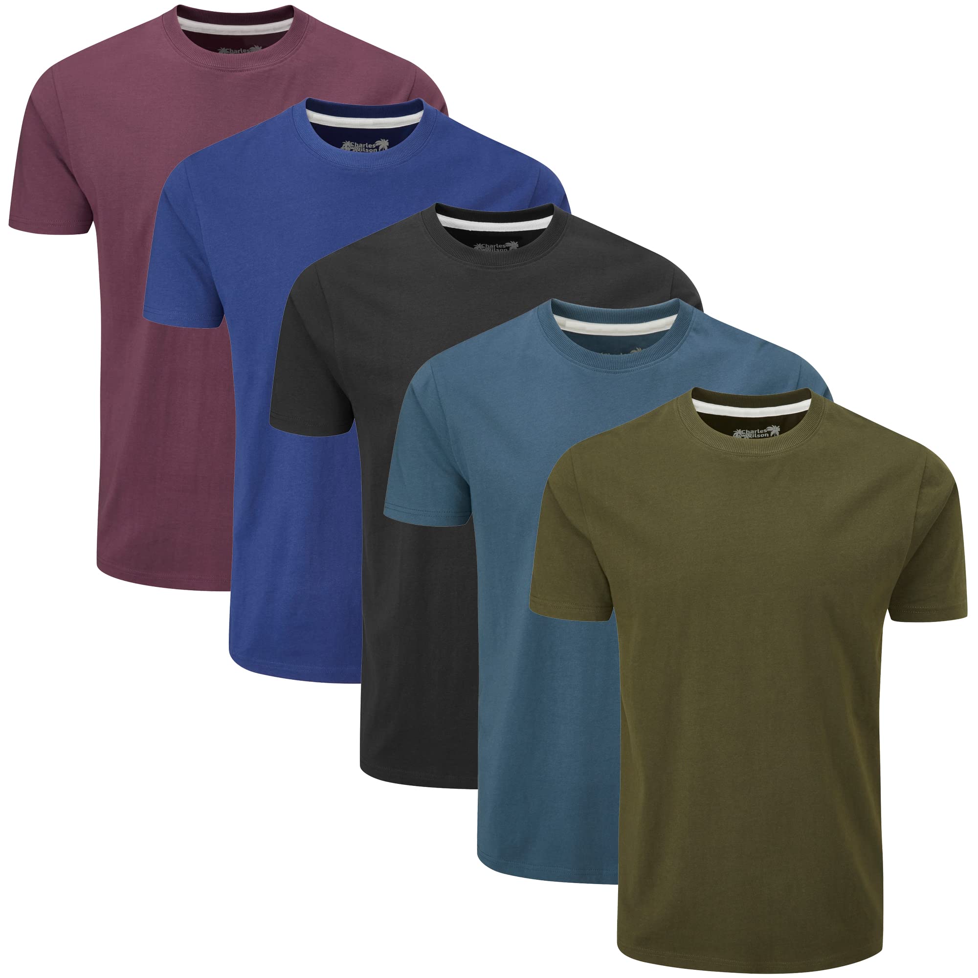 Men's 5 Pack Crew Neck T-Shirt