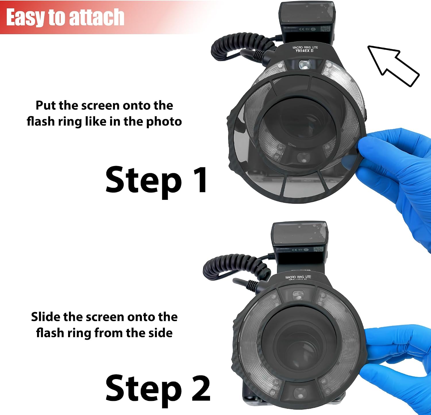Cross-Polarization Sets for Flashes - Dental Photography Polarizer Set for Camera (YONGNUO YN-14EX) No Glare, No Reflections Camera Photography