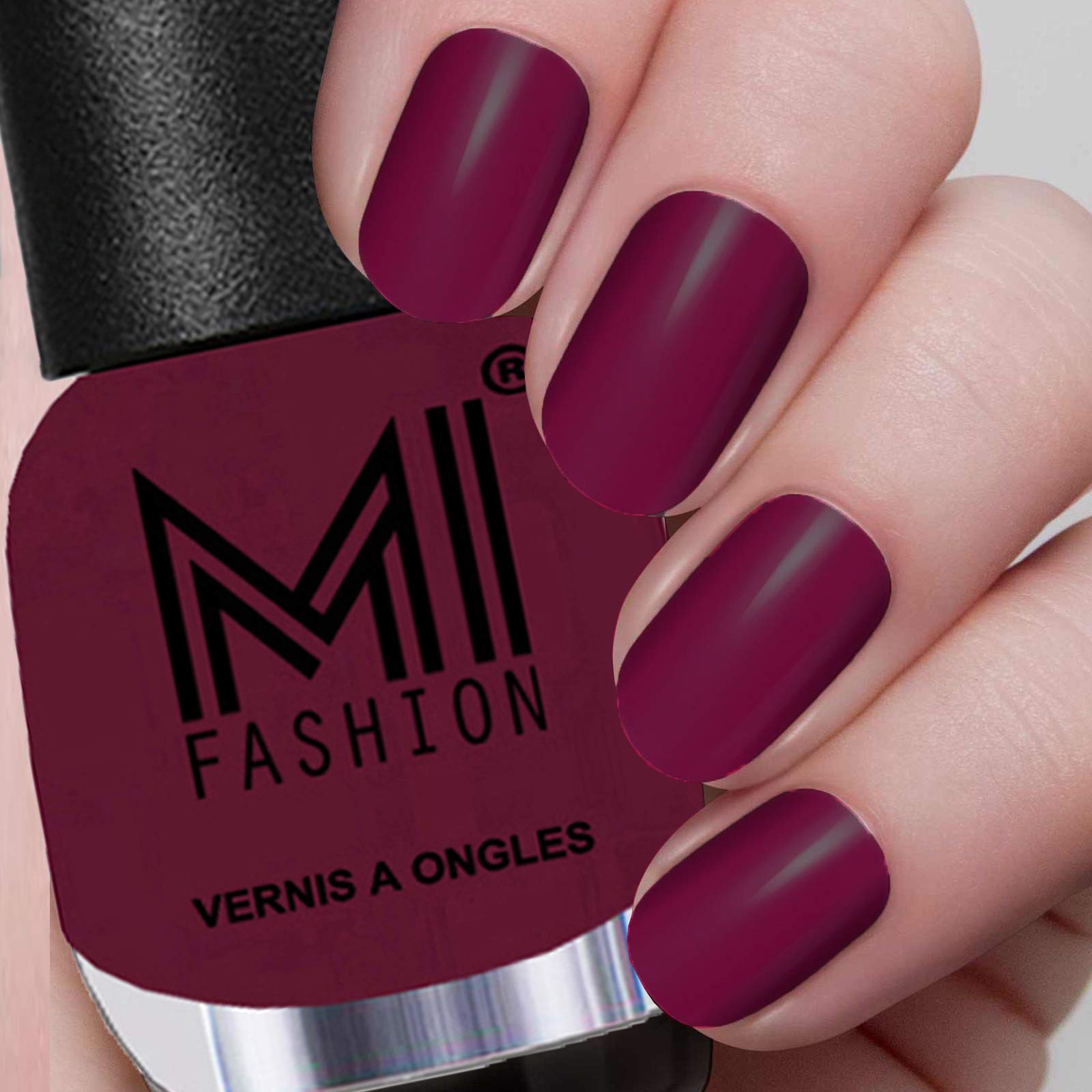 MI Fashion® Bold and Beautiful Combo of 5 Nail Polish- Shimmer Coffee, Delightfully Golden, Daring Red, Pucker Up Plum and Wonder Wine-12 ml each 2