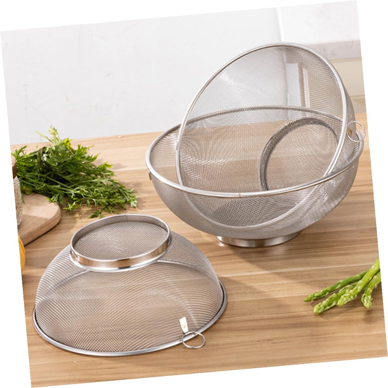Stainless Steel Soybean Milk Strainer Bowl Fine Mesh Colander for Kitchen Drainage Basket Oil and Food Filter for Vegetables Pasta Beans and Fruits Home Cooking Essential image 4