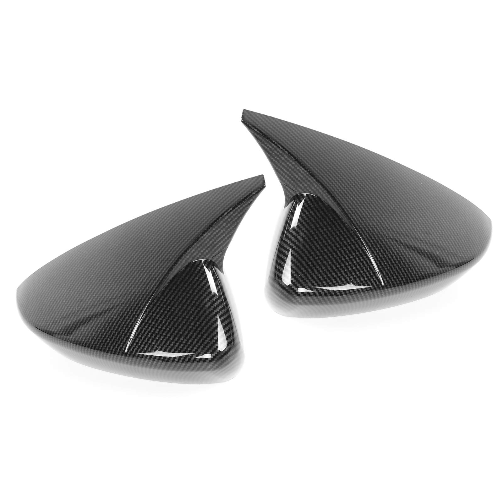 Pair Horn Style Osłona lusterka bocznego Osłona obudowy pasuje do 3 Axela 2020 (Carbon Fiber)