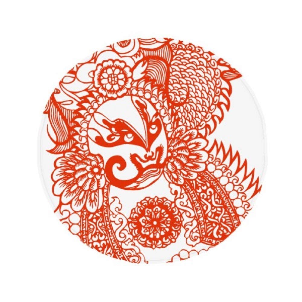 Tapis de sol rond antidérapant avec motif Opéra de Pékin pour sécuriser votre intérieur