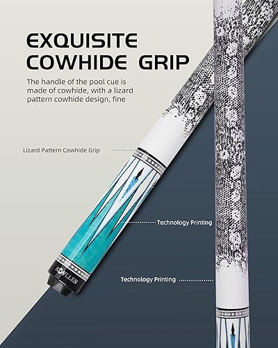 Miniatura 8 de KONLLEN Taco de piscina de fibra de carbono de 58 pulgadas, palos de piscina profesionales para adultos, tecnología de carbono completo, baja