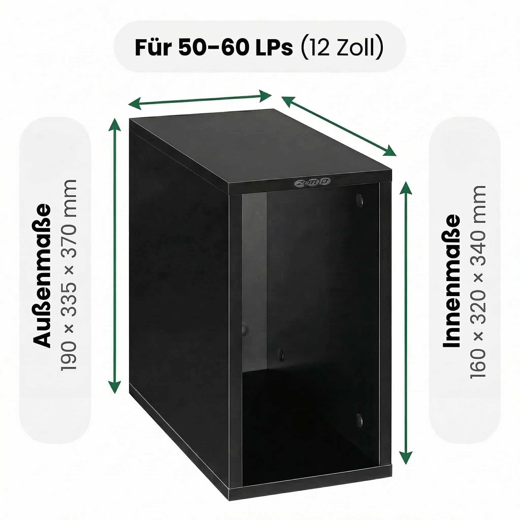 Mobiletto Per Vinili Zomo Vs-Box 50 Nero