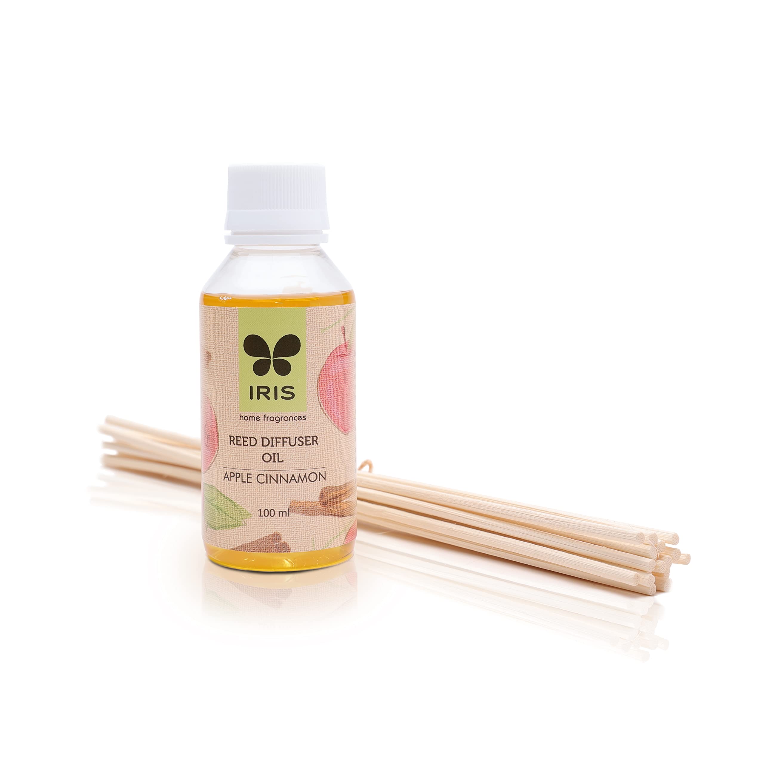 Sponsored Ad - IRIS Home Fragrance Apple Cinnamon Reed Diffuser Refill, toxin-Free, Fine-Living Fragrance, Aromachology, Mood Enhancer, Made in India - 1 Unit of 100ml Fragrance Diffuser Oil.