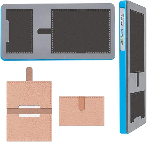 SUPERDANT Troquel de cuero para tarjetas de doble pliegue en relieve, corte de madera, molde de troquelado de bolsillo, soporte para tarjetas de