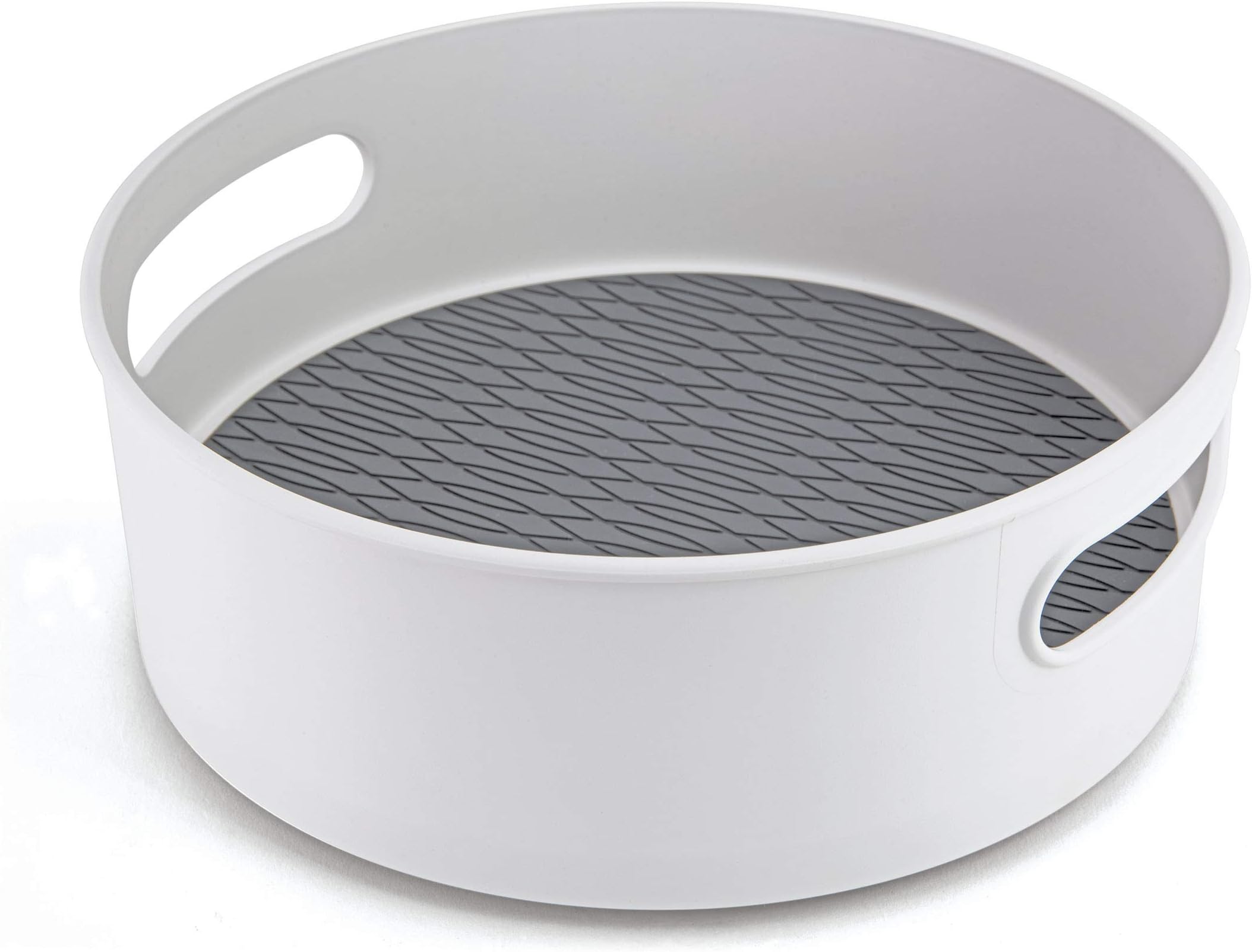 CopcoNon-Skid Storage Turntable, 10-Inch, Gray and White
