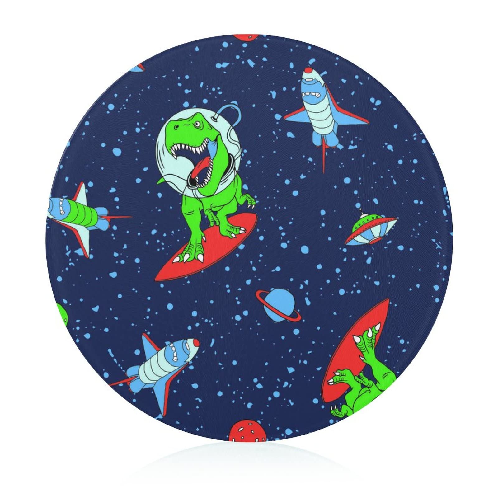 Planche à découper en verre hygiénique anti-odeur dinosaure 20 cm