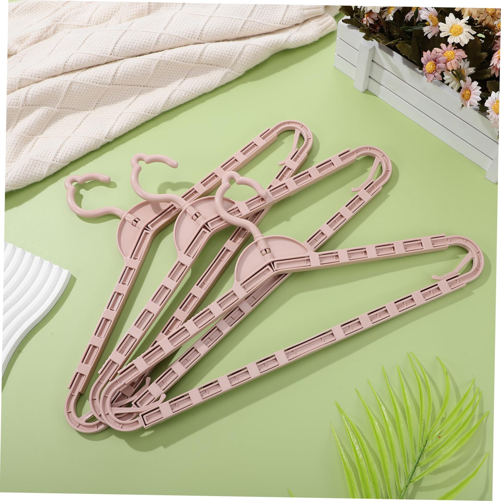 Grucce Telescopiche Multiuso Rosa 8 Pezzi in Pp per Armadio | Struttura Robusta Confezione da 8 Pezzi e Aspetto Semplice ed Elegante Design Regolabile