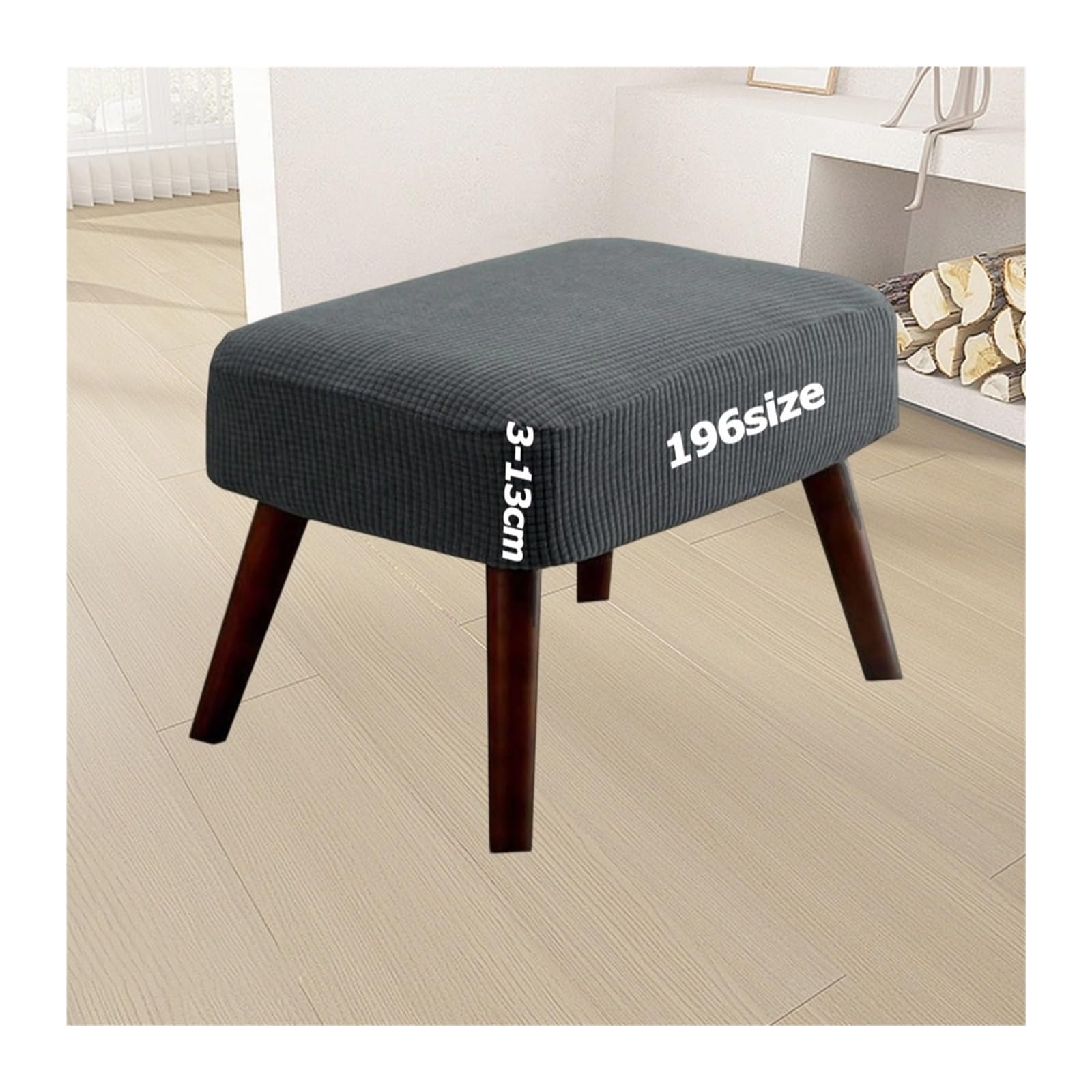 YNJJKA Bar Footrest Foot Stool Protector Cover Ottoman Slipcover Covers Soft Form Fit with Elastic Bottom Round Square Rectangular Jacquard Washable Customizable(2010,35 x 120 cm)