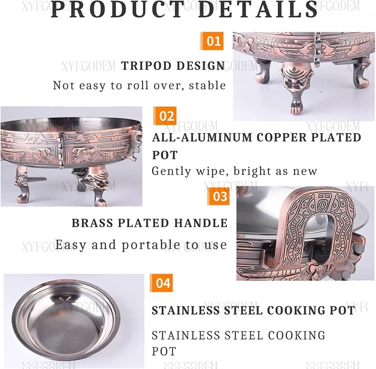 Juego de Plato Redondo y Calentador Alimentos Metal Duradero con Tapa Ventana Asas Laterales, Bandeja para Buffet Catering, Ideal para Fiestas, Cocina Eventos (Paquete 1)