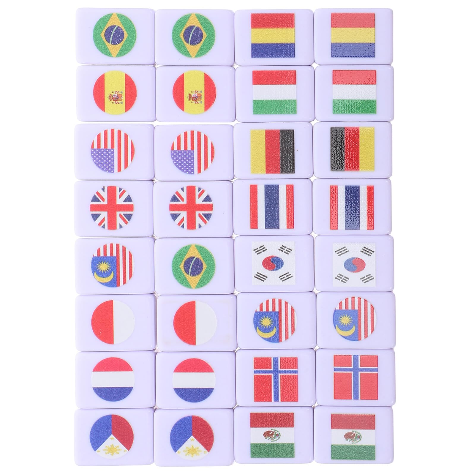 TOYANDONA 64 Elementy Flaga Narodowa Mahjong Gra Planszowa Flaga Łatwa Gra Mahjong Dla Dzieci Gry Planszowe Dla Dwóch Graczy Pamięć
