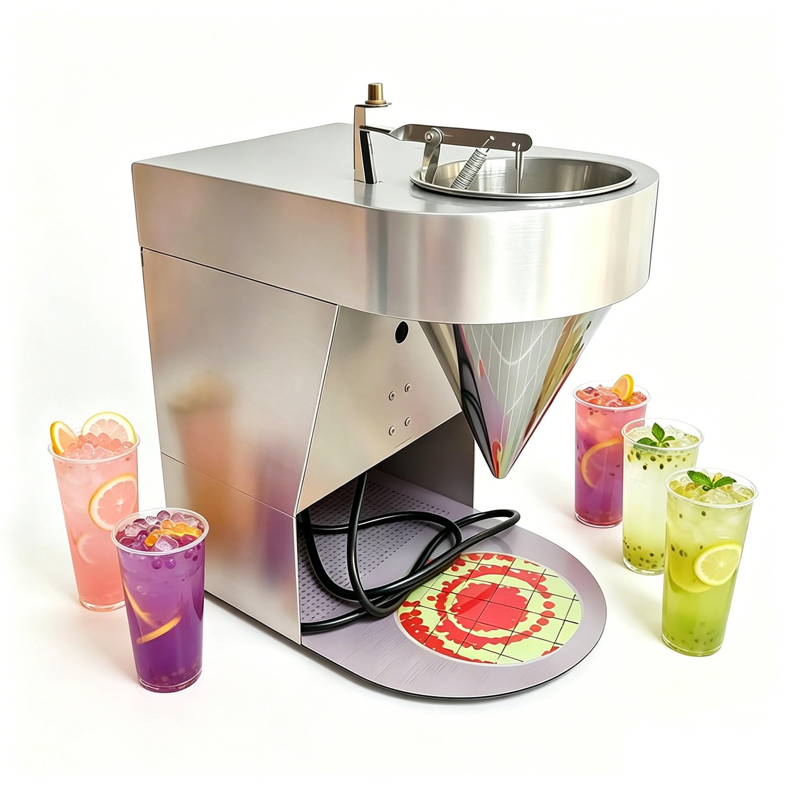 SOTIKARERY Boba Popping Machine - Automatic Juice Ball Maker with Zero-Waste Liquid Recycling System, 50kg/h Output, DIY Crystal Boba for Bubble Tea Shop, Cocktail, Ice Cream