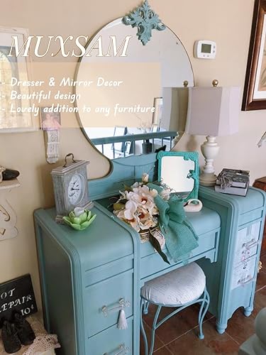 Miniatura 7 de Apliques de madera decorativos tallados en el centro, calcomanías de adorno talladas con flores sin pintar para puerta, chimenea, espejo, pared,