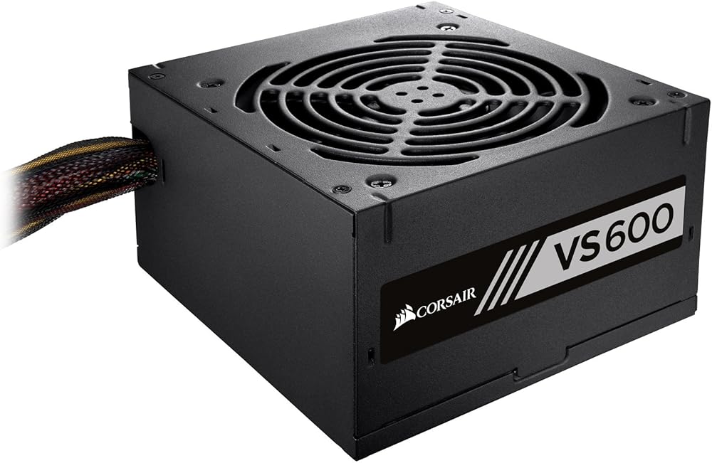 Corsair CP-9020119-NA VS Series, VS600, 600 Watt (600W), Active PFC, 80 Plus White Certified Power Supply - View 1