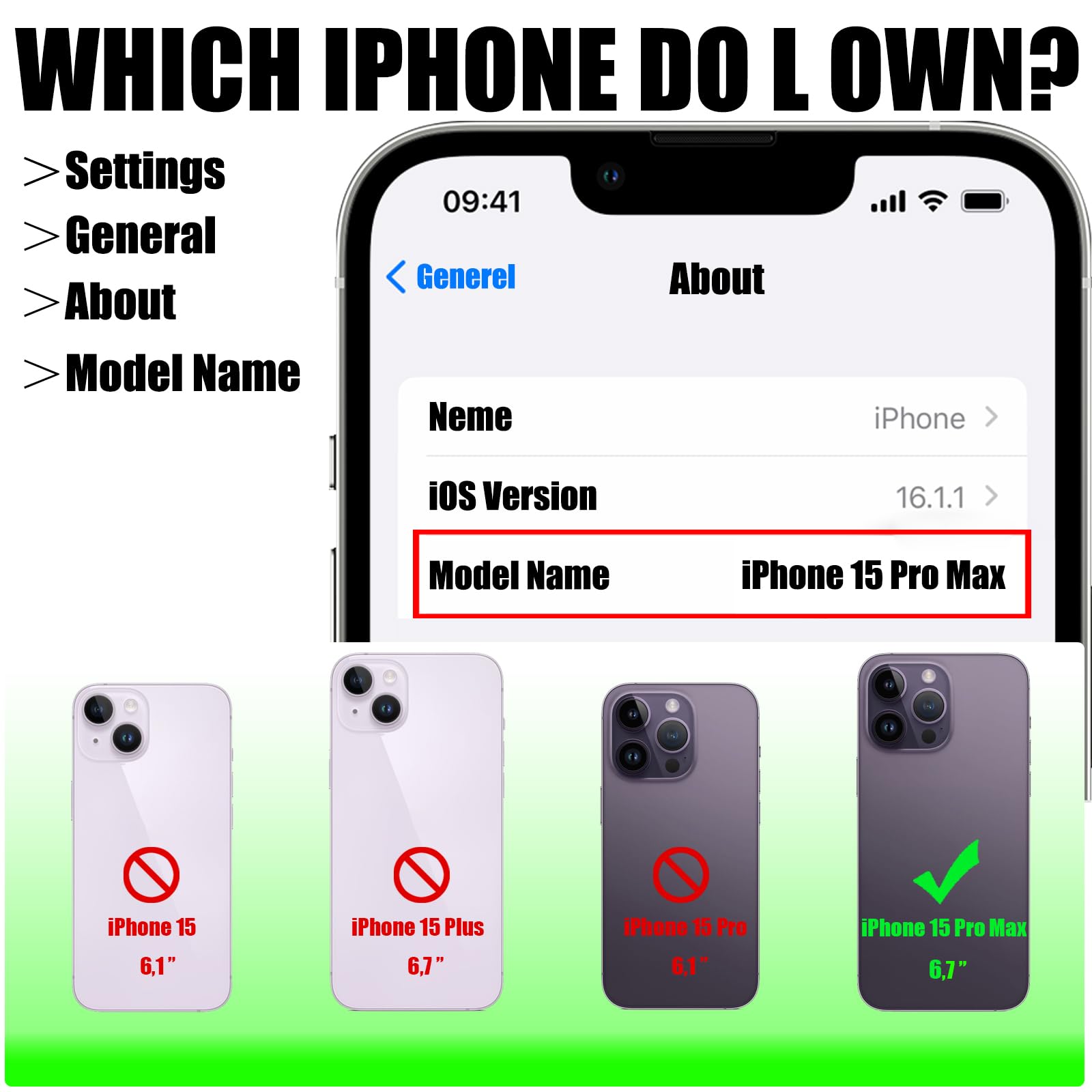 Zouzt for iPhone 15 Pro Max 6.7 Inch Genuine Leather Wallet Case with Card Holder, Compatible with MagSafe Magnetic Wireless Charging Flip Folio Cover Women Men for iPhone 15 Pro Max - Black