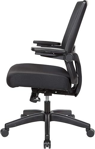 Miniatura 25 de Space Seating 867 Series - Silla de administrador ajustable con respaldo de malla transpirable, soporte lumbar y brazos abatibles acolchados,