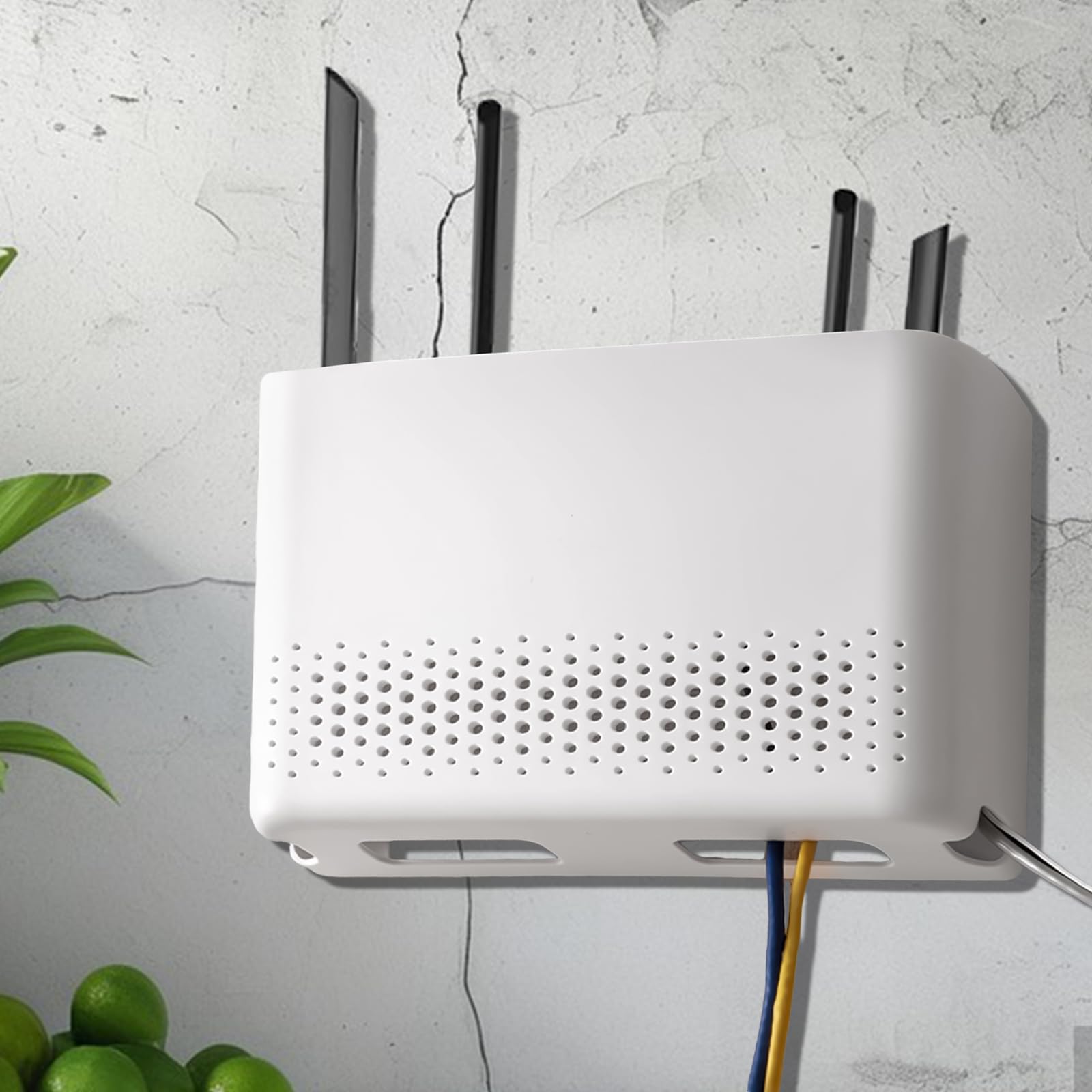 CEWROM Router Box, ukryty router, montowany na ścianie, dekoracja ścienna, organizator kabelów, stojak WiFi
