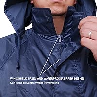 Vista 3 de Traje de lluvia para hombre, ligero, impermeable, protector impermeable (chaquetas y pantalones), ropa de trabajo para la lluvia