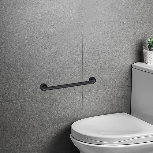 Miniatura 7 de supregear Barra de agarre para baño, paquete de 2 barras de seguridad antideslizantes de 24 pulgadas, acero inoxidable 201, barandilla de mano negra