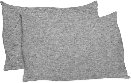 Betty Dain Stretch Jersey Universal Pillowcase - One Size Fits All Pillows, 100% Jersey Knit Cotton Pillowcase, Soft Covering for Standard and King Pillows, Zipper Closure, Gray, 2 Per Pack
