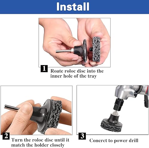 Miniatura 4 de 15 discos de tira fácil de cambio rápido de 2 pulgadas para taladros, amoladora de troquelado, limpieza y eliminación de pintura, soldaduras de