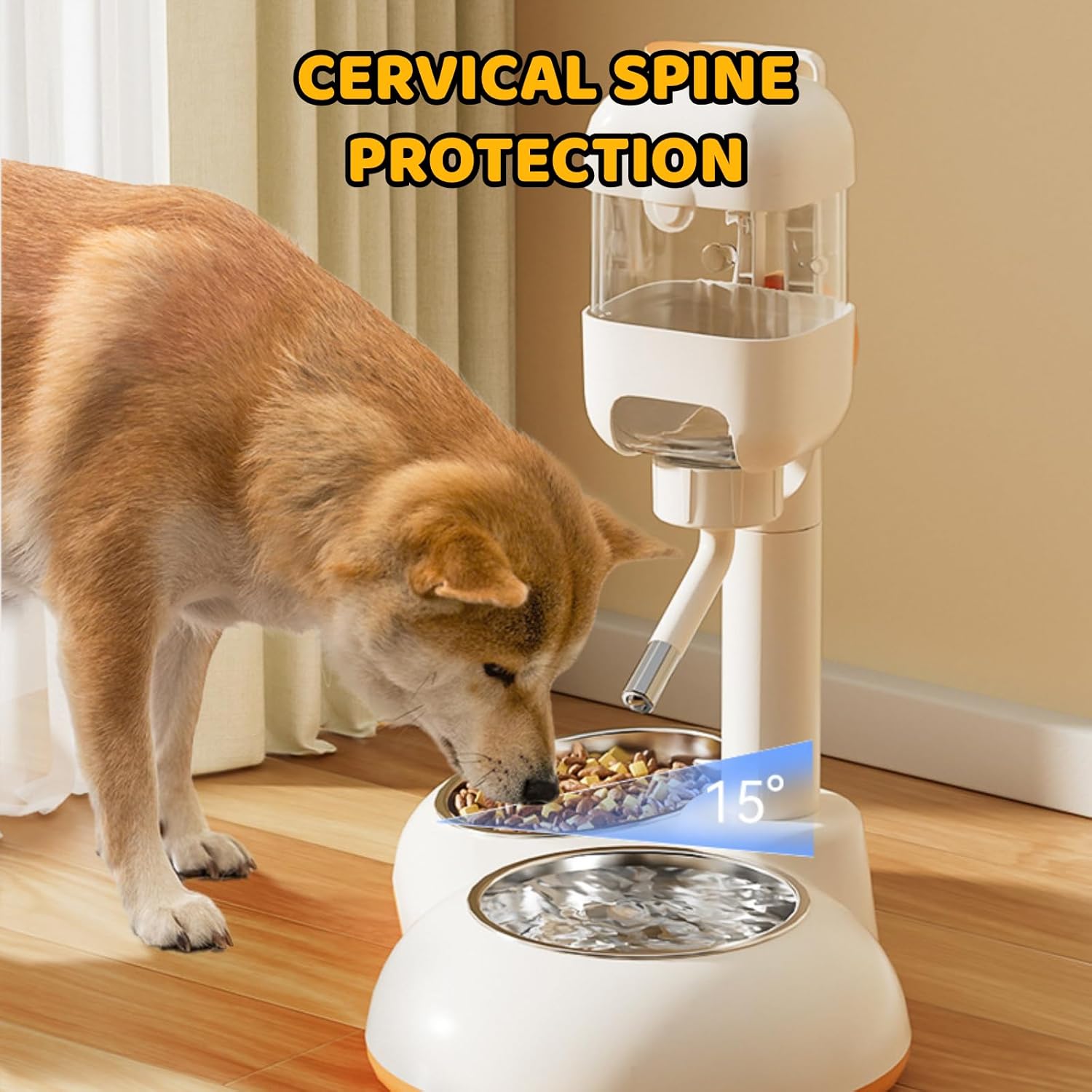 Luxury Pet Food Water Feeder Suspensible Crate Dripless Dog Kennel Bottle Dispenser Automatically Feeding Water 100% BPA-Free Stainless Steel Bowl