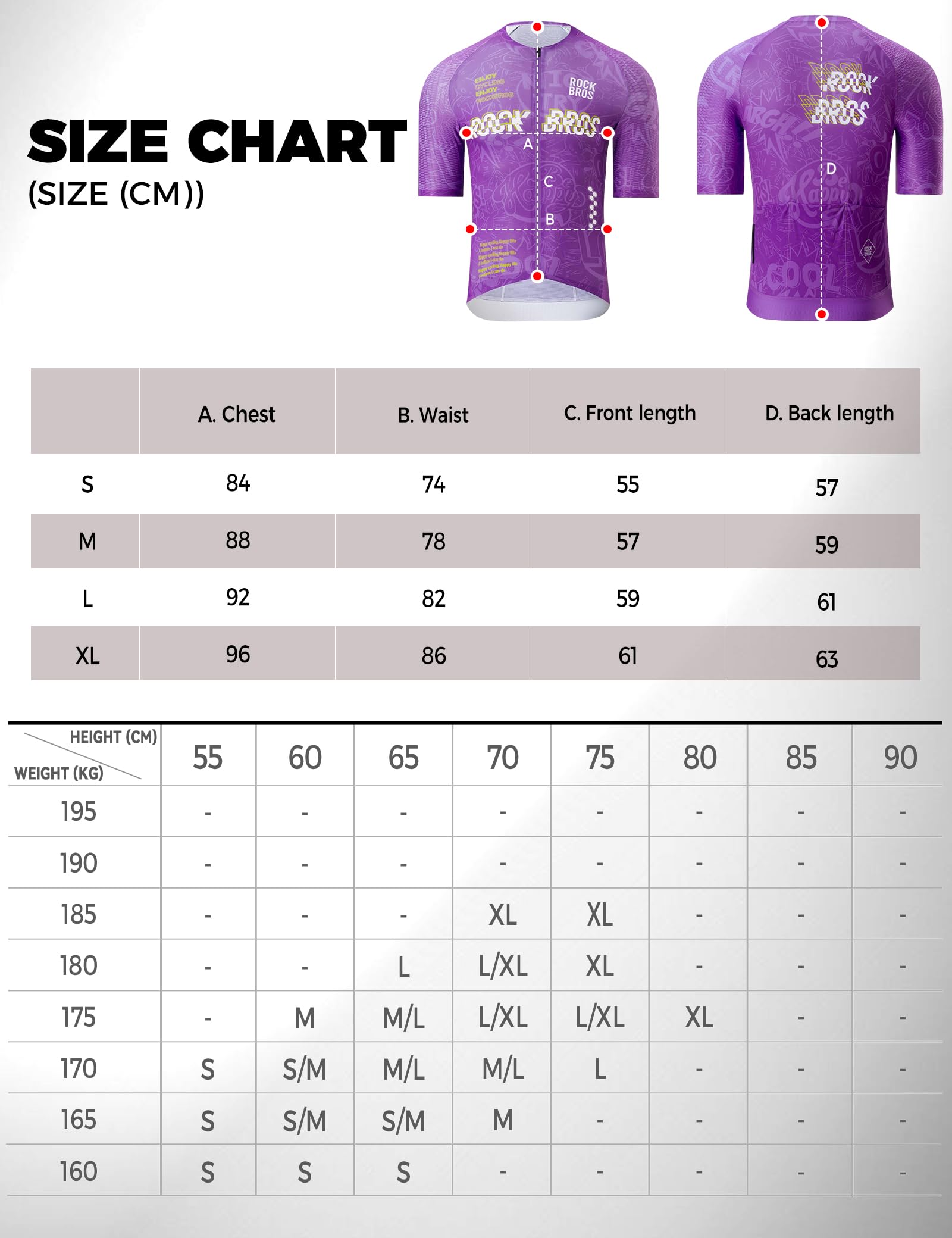 ROCKBROS Maillot Vélo Homme Manches Courtes, Maillot de Cyclisme avec Fermeture Zippée et 3 Poches Arrière, pour Été Route, VTT et Activités Outdoor S-XL