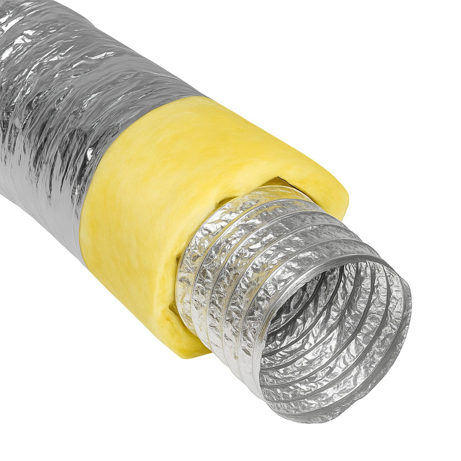 Tuyau De Ventilation Aluminium 180 Mm - Flexible, Ignifuge, Pour Climatisation, Hotte, Salle De Bain - 4