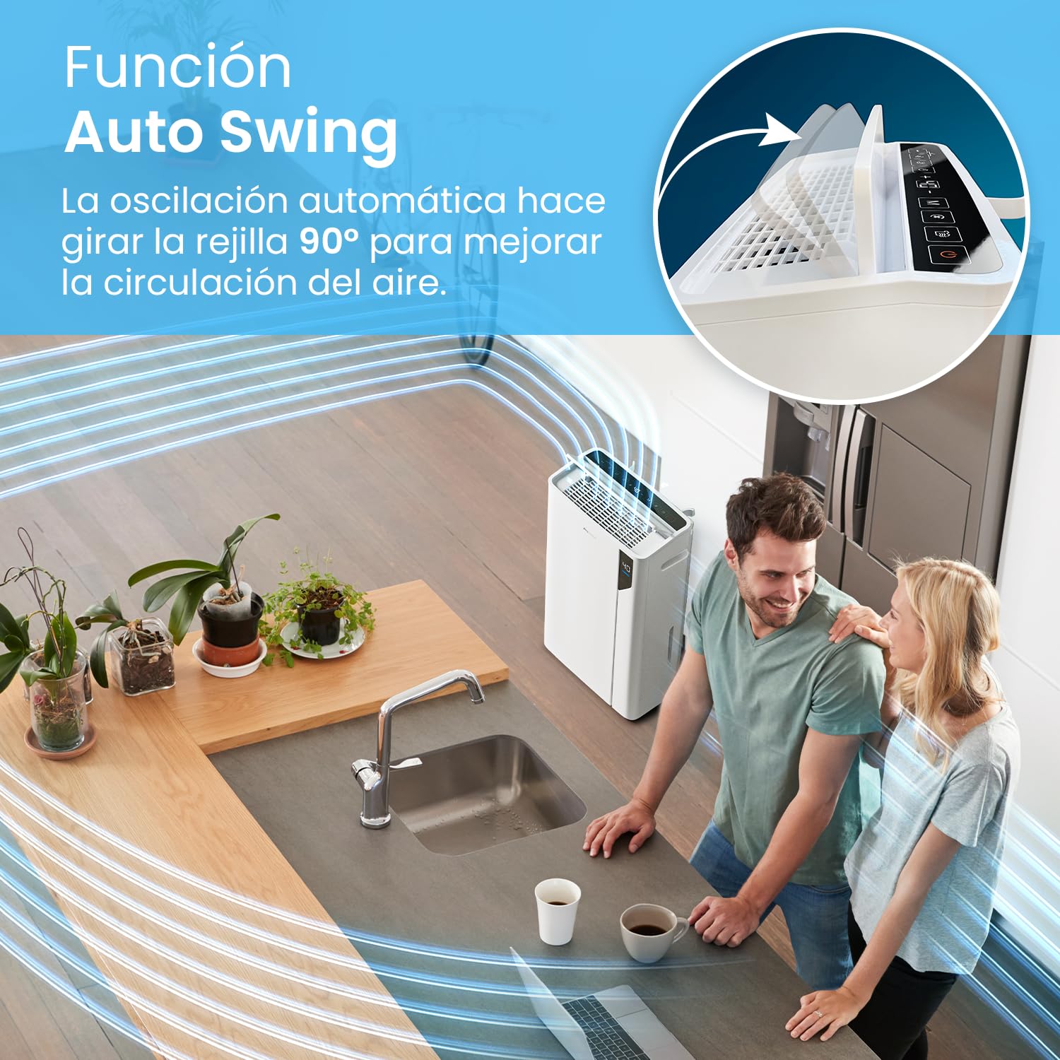 Pro Breeze Deshumidificador 20L. Antihumedad y moho. Depósito Extraíble y Desagüe Continuo, 5 Modos, Temporizador 24h, Pantalla Táctil, Sensor de Humedad, Secadora de Ropa (35 m²)
