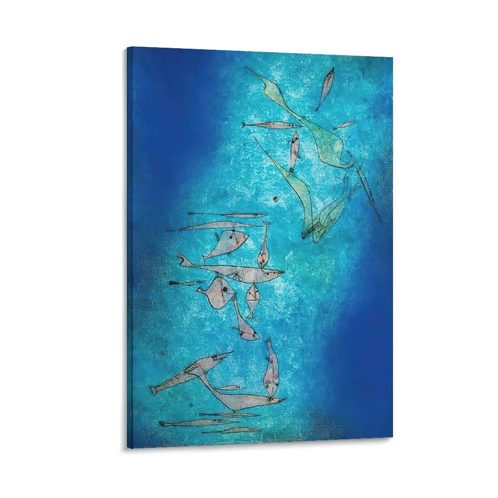 Amazon.co.jp: 魚の画像-パウル・クレー キャンバスの壁の芸術の