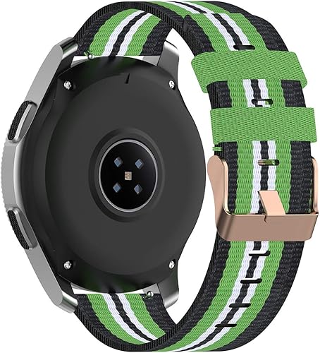 Miniatura 26 de Correa de reloj de liberación rápida de lona de 0.866 pulgadas compatible con Fossil Men's de 1.732 pulgadas Gen 6/Gen 5 Julianna, Q Amarillo,Negro