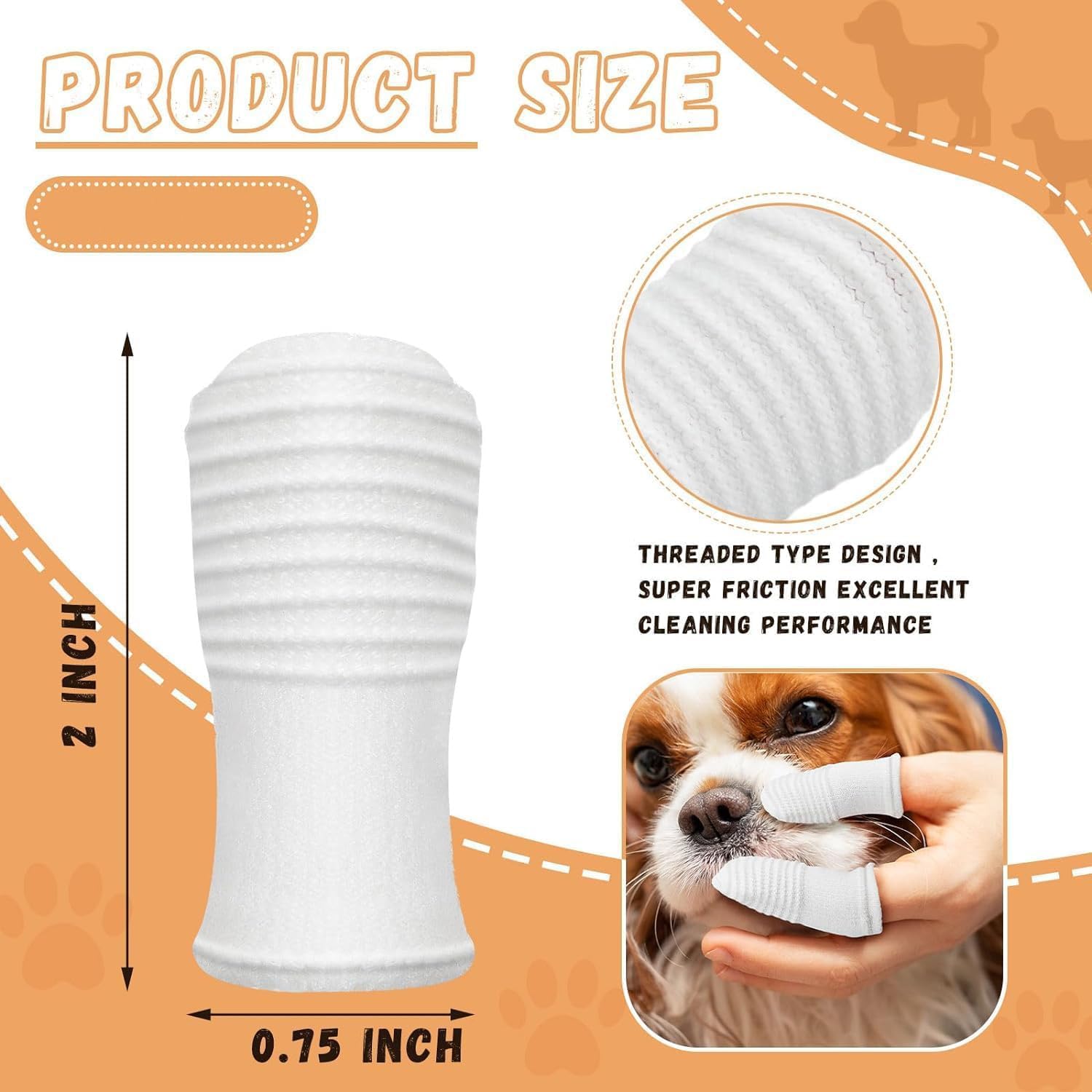 Cepillo de dientes para perros, cepillo de dientes para perros pequeños a grandes, gatos, cerdas suaves, doble cabeza antideslizante