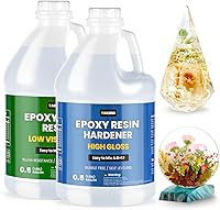 TAKIMO 1 Gallon Crystal Clear Epoxy Resin Kit - Bubble-Free, UV Stable, High Gloss for Art, Tables, Casting & DIY