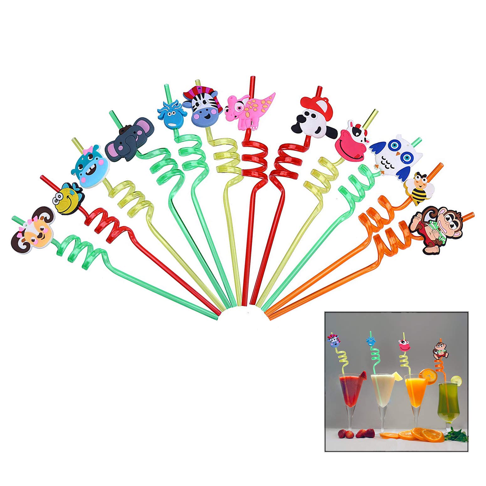 Cannucce Colorate Cannucce Bambini 16 Cannucce Super-eroi In Plastica