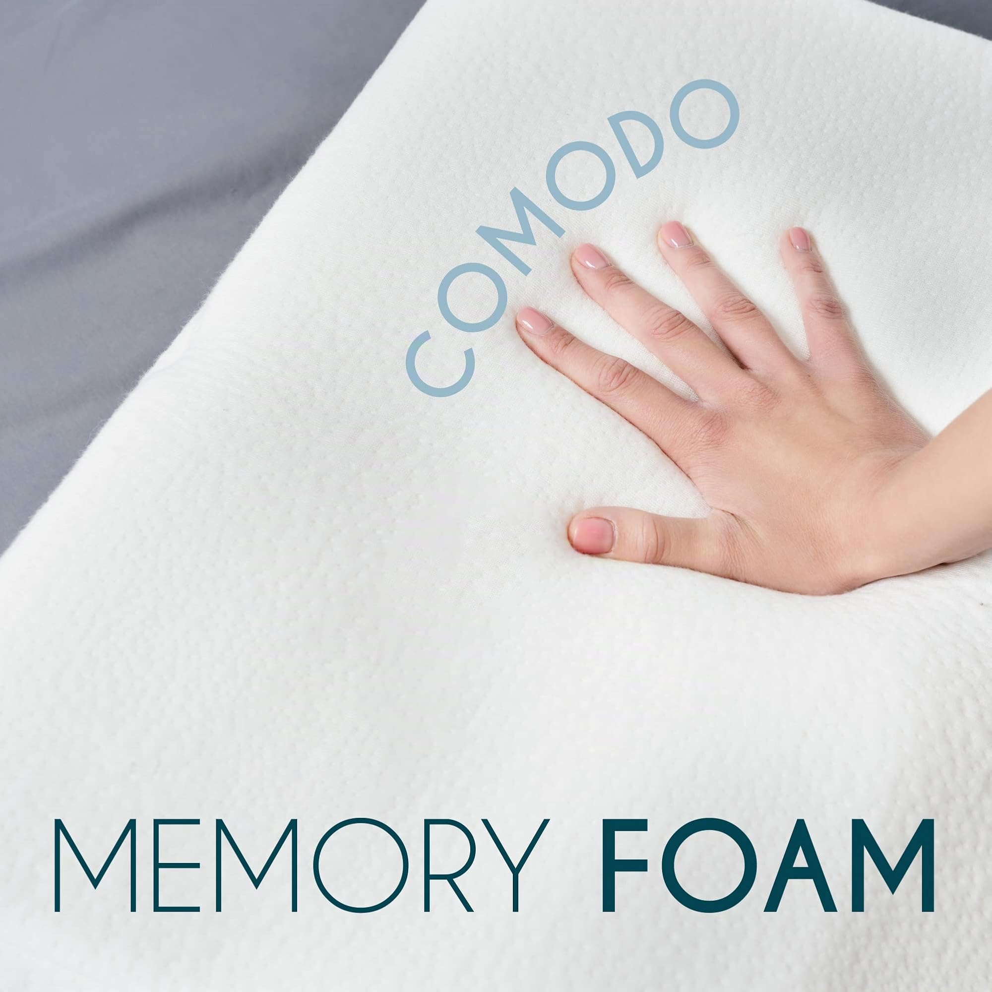 Dreamzie Cuscino Gambe per Dormire - Cuscino Memory Foam per Gambe, la Schiena - Cuscino da Lettura per Letto - Cuneo alza Gambe - Ortopedico